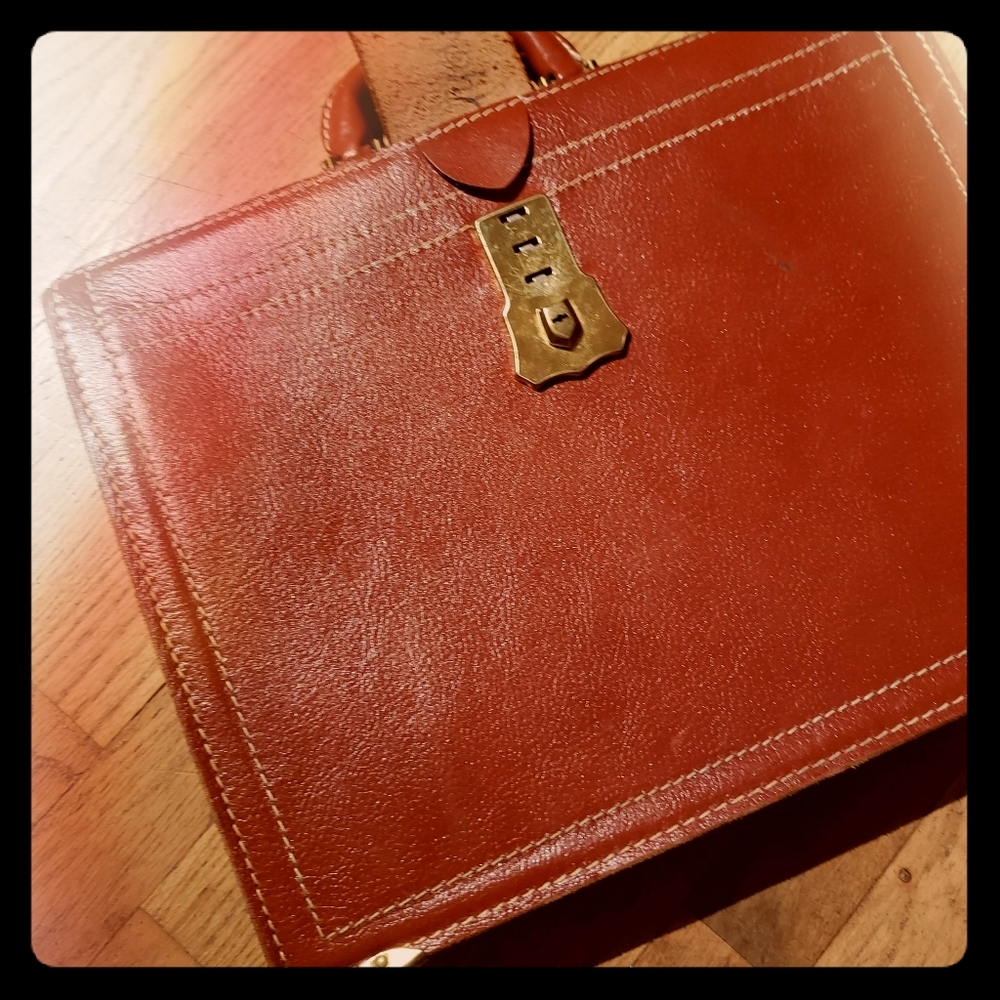 Vintage leather satchel